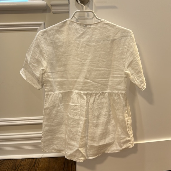 White linen shirt size small - Picture 2 of 5